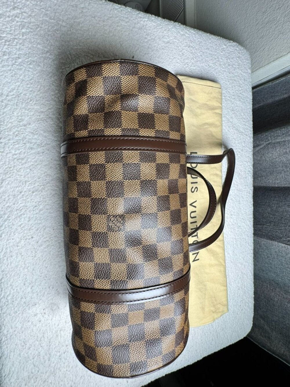 LOUIS VUITTON Authentic Papillon 30 in Damier Ebene - Picture 13 of 14
